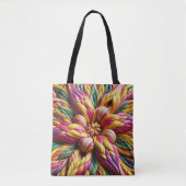 Colorful Faux Basketweave Tote  Tasche (Vorderseite)