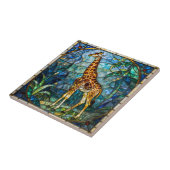 Colorful Faux Stained Glass Giraffe Mosaic Art Fliese (Seite)