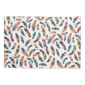 Colorful Feather Art Reversible Boho Graphic Print Kissenbezug (Rückseite)