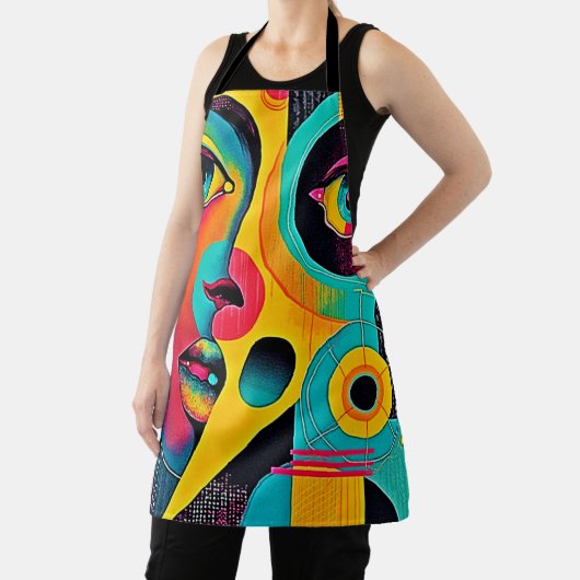 Colorful Feelings: Abstract Face Schürze (InSitu)