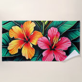 Colorful Feelings: Abstract Face Strandtuch (Vorderseite)