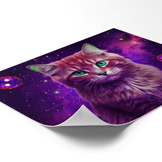 Colorful Feline Wall Art for Cat Lovers Poster (Ecke)