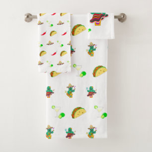 Colorful Festival Cinco de Mayo 2025 Tanzkaktus Badhandtuch Set