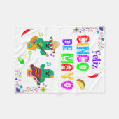 Colorful Festival Cinco de Mayo 2025 Tanzkaktus Fleecedecke (Vorderseite (Horizontal))