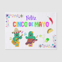 Colorful Festival Cinco de Mayo 2025 Tanzkaktus Seidenpapier