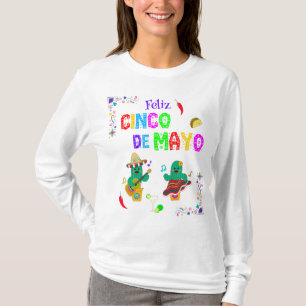 Colorful Festival Cinco de Mayo 2025 Tanzkaktus T-Shirt