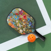 Colorful Field of Wildflowers Custom Name Pickleball Schläger