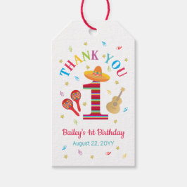 Colorful Fiesta 1. Geburtstag mexikanisch Geschenkanhänger