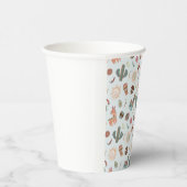 Colorful Fiesta Mexican Cactus Skulls Suns Concha Pappbecher (Rechts)