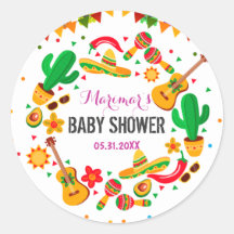 Colorful Fiesta Mexican Culture Cactus Baby Shower