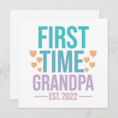 Colorful First Time Opa 2022 Zitat Sprichwort Einladung (Vorne/Hinten)