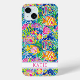 Colorful Fish Monogrammed Case-Mate iPhone Hülle