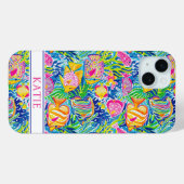 Colorful Fish Monogrammed Case-Mate iPhone Hülle (Rückseite (Horizontal))