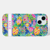 Colorful Fish Monogrammed Case-Mate iPhone Hülle (Rückseite (Horizontal))