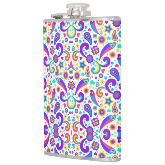 Colorful flask with a vibrant pattern  flachmann (Links)