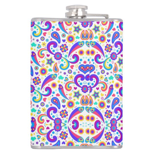 Colorful flask with a vibrant pattern  flachmann (Rückseite)