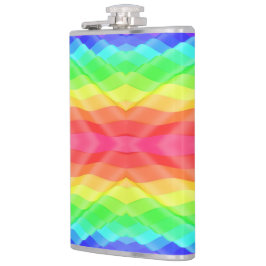 Colorful flask with abstract rainbow pattern flachmann