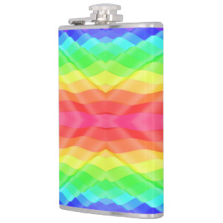 Colorful flask with abstract rainbow pattern flachmann