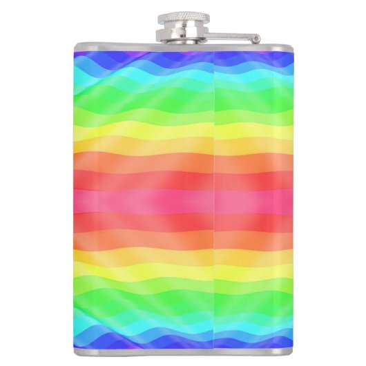 Colorful flask with abstract rainbow pattern flachmann (Rückseite)