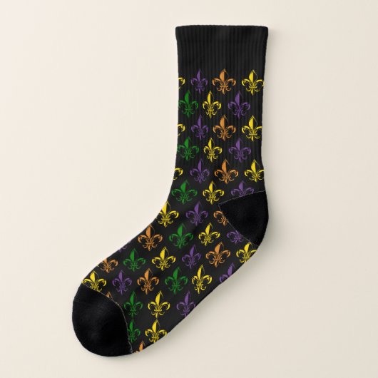 Colorful fleur-de-lis seamless pattern socken (Links - Außen)