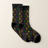 Colorful fleur-de-lis seamless pattern socken (Paar)