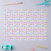 Colorful Flirty Hearts in an Elegant Pattern Seidenpapier (Basteln)