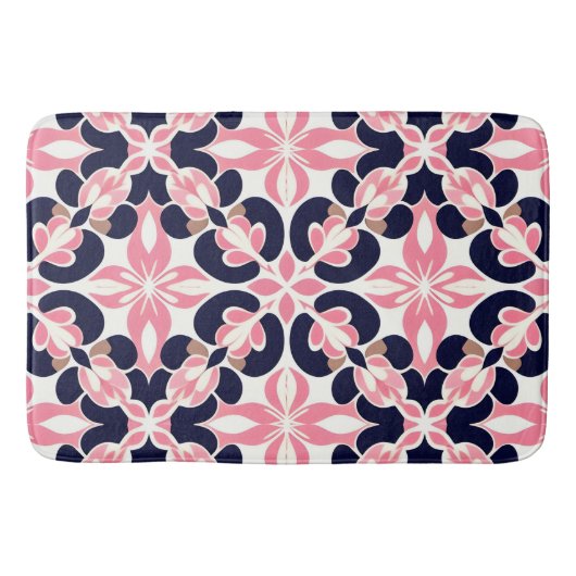 Colorful Floral Abstract Badematte (Vorderseite)