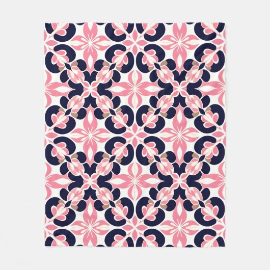 Colorful Floral Abstract Fleecedecke (Vorderseite)