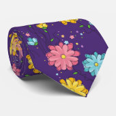 Colorful Floral Abstract Krawatte (Gerollt)