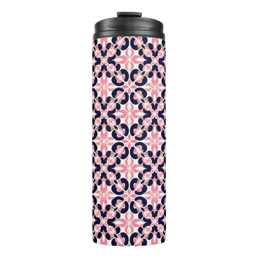 Colorful Floral Abstract Thermosbecher (Vorderseite)