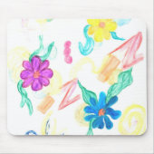 Colorful Floral Abstraction Mousepad (Vorne)