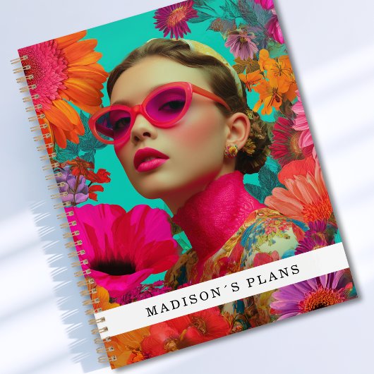 Colorful Floral Art-Woman Planer