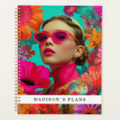 Colorful Floral Art-Woman Planer (Vorderseite)