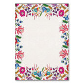 Colorful Floral Botanical Modern Spanish Wedding Tischnummer (Rückseite)