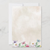 Colorful Floral Butterfly Garden Baby Shower Einladung (Rückseite)