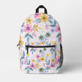 Colorful floral design backpack bedruckter rucksack (Vorderseite)