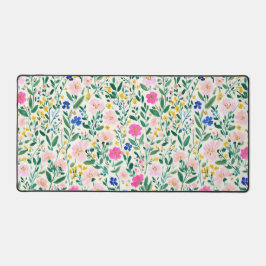 Colorful Floral Desk Mat Schreibtischunterlage