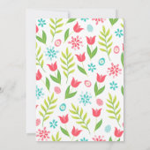 Colorful Floral Easter Brunch Hunt Einladung (Rückseite)