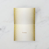 Colorful Floral Garden Golden Glitter Wedding Dankeskarte (Innenseite)