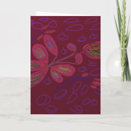 Colorful Floral Greeting Card Karte (Rückseite)