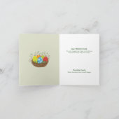 Colorful Floral Illustration Happy Easter Dankeskarte (Innenseite)