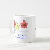 Colorful Floral Kaffeetasse (Vorderseite Links)
