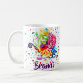 Colorful floral lizard personalized coffee mug kaffeetasse (Links)