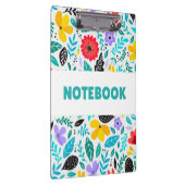 Colorful Floral Notebook – Minimalist Flower Klemmbrett (Rechts)