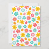 Colorful Floral Pattern Easter Brunch Hunt Einladung (Rückseite)