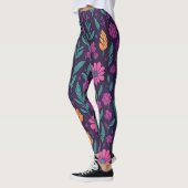 Colorful Floral Pattern Leggings – Vibrant Botanic (Links)
