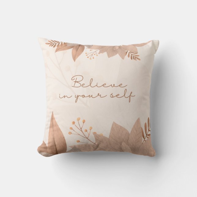 Colorful Floral Pattern Pillow Kissen (Vorderseite)