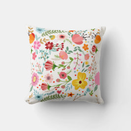 Colorful Floral Pattern Pillow Kissen