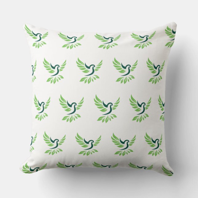 Colorful Floral Pattern Pillow Kissen (Vorderseite)