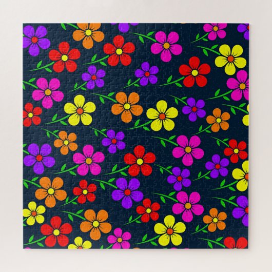 Colorful Floral Pattern Puzzle (Horizontal)